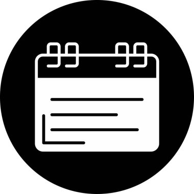 Takvim simgesinin vektör illüstrasyonu