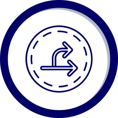 Yol simgesi, vektör illüstrasyonu