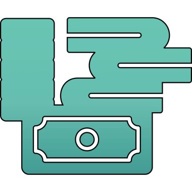 Nakit para dolar simgesi - taslak biçimi