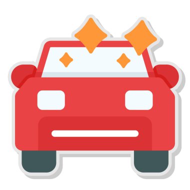 araba düz simge tasarımı, vektör illüstrasyonu