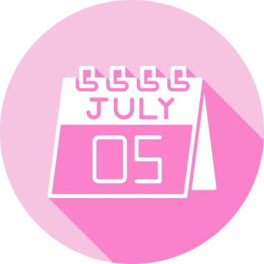 Bir takvim simgesinin vektör illüstrasyonu