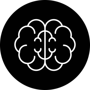 beyin ikonu vektör illüstrasyonu