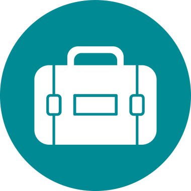 Çanta. Web simgesi basit illüstrasyon