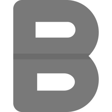 B harfi simgesi, vektör çizimi