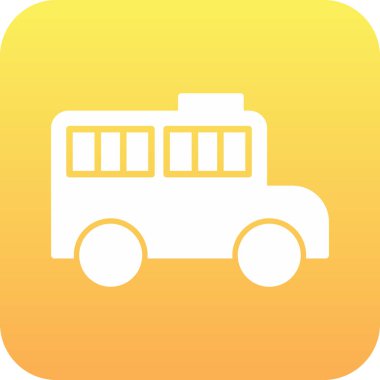 Kişisel ve ticari kullanım için bus vektör simgesi simgesi vektör çizimi..