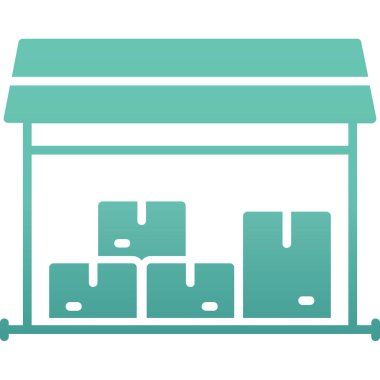 Depo ikonu. vektör illüstrasyonu