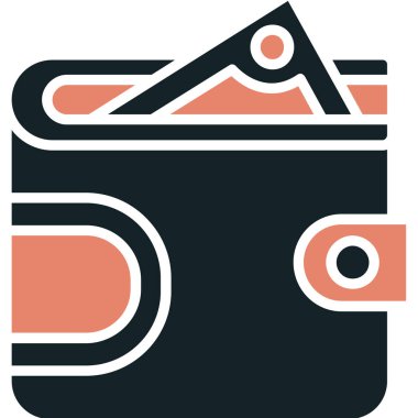 cüzdan ikonu vektör illüstrasyonu