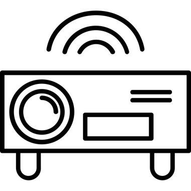 Radyo kontrol ikonu dış hat vektörü. Telsiz kontrolü. uzaktan kontrol