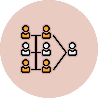 bağlantı vektörü düz renk simgesi