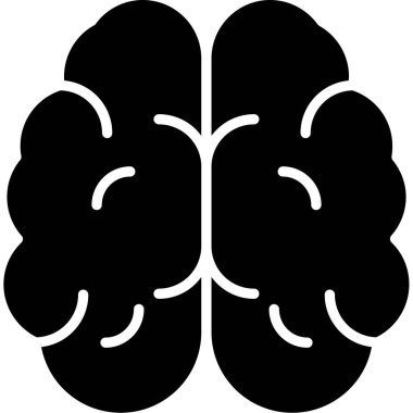 Beyin simgesi, vektör illüstrasyonu