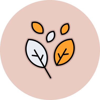Yaprak. Web simgesi basit illüstrasyon