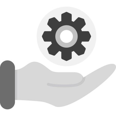 El ele tutuşmanın vites simgesi. Web için el vitesi vektör simgelerinin basit çizimi