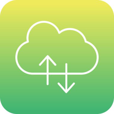 Bulut simgesinin vektör illüstrasyonu