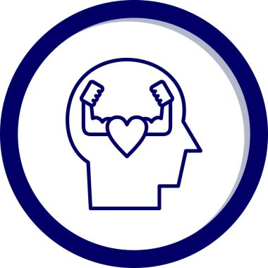 Beyin simgesi, basit vektör tasarımı