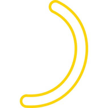 Sarı muz ikonu. düz tasarım biçimi