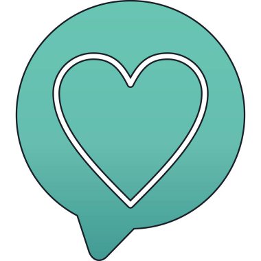 kalp simgesi, vektör illüstrasyonu