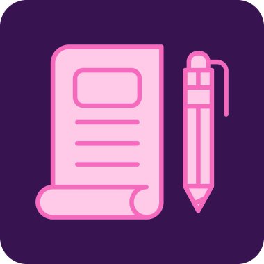 Kalem. Web simgesi basit illüstrasyon