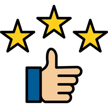 reyting derecelendirme simgesi renk özet vektörü