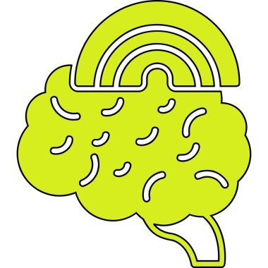 Bir beyin simgesinin vektör çizimi