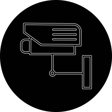 ccTV kamera simgesinin vektör illüstrasyonu