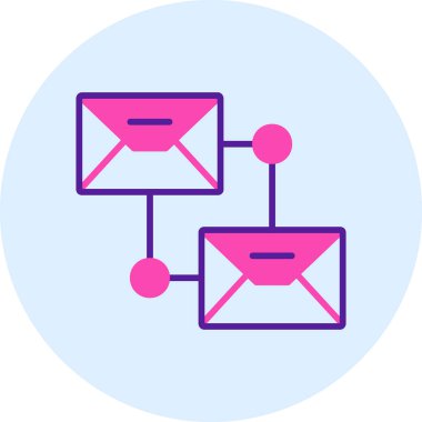 Postalı zarf, vektör simgesi tasarımı.