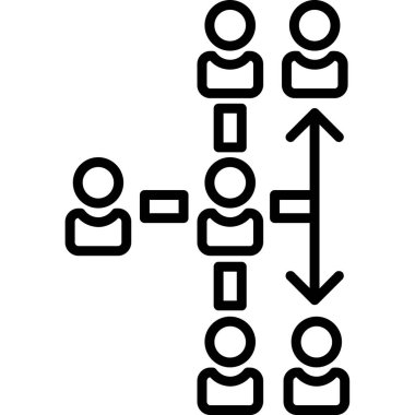 Bir grup insanın vektör çizimi