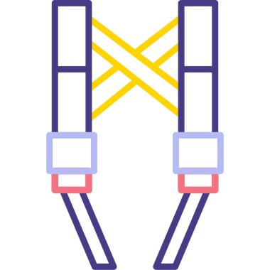 Yapı ve yapı simgesinin vektör illüstrasyonu