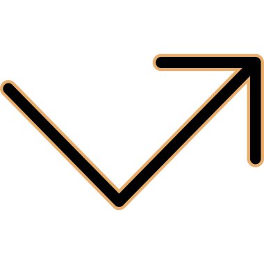 Sol ok simgesi. Vektör biçimi yuvarlak açılı düz ikonik sembol, sarı renk, beyaz arkaplan.