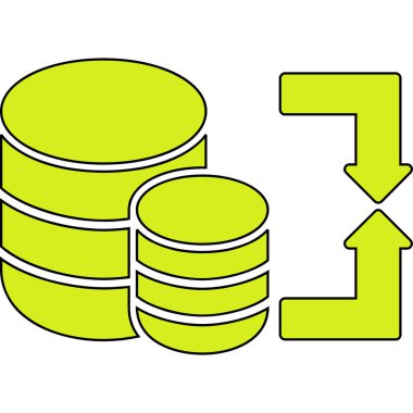 veritabanı sunucu simgesi ana hat biçiminde