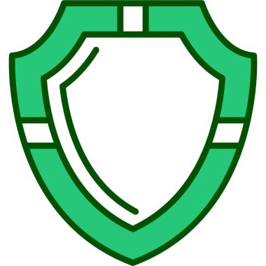 Koruma kalkanı ikon vektör çizimi