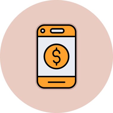 mobil bankacılık simgesi vektör illüstrasyonu