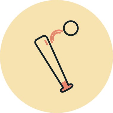 Beyzbol. Web simgesi basit illüstrasyon