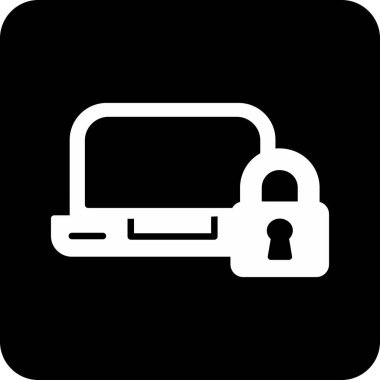 Bilgisayar kilidi simgesi. vektör illüstrasyonu