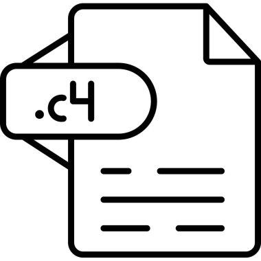 dosya biçimi simgesi, vektör illüstrasyonu