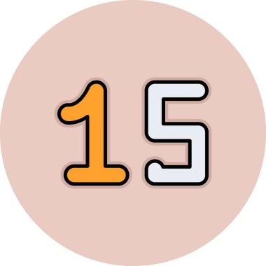 1 sayısının vektör illüstrasyonu