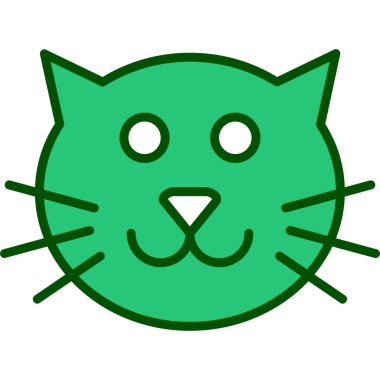 kedi simgesi, vektör illüstrasyonu