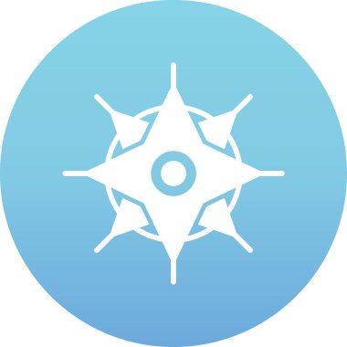 pusula ağ simgesi. Basit resimleme