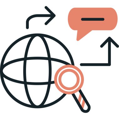 genel ağ vektör çizgisi simgesi