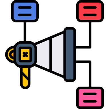 Konuşmacı. Web simgesi basit illüstrasyon