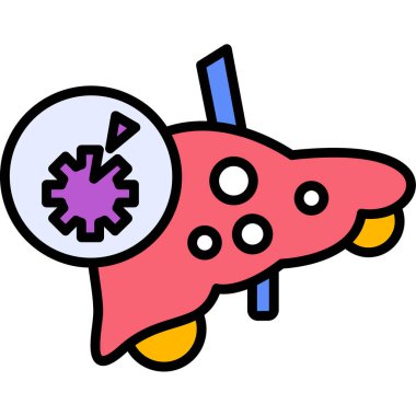 Uzay gemisi simgesi vektör illüstrasyonu