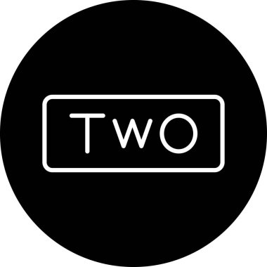 iki 2 ve simge vektör çizimi