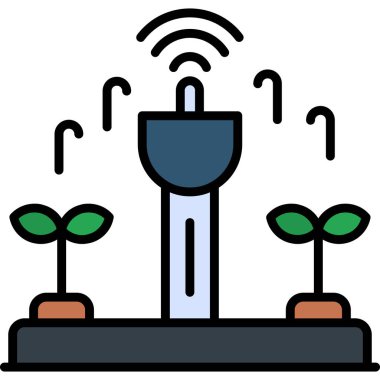 Bitki. Web simgesi basit illüstrasyon