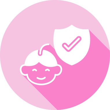 bebek kız ikon vektör illüstrasyonu