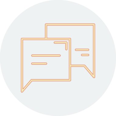 Konuşma balonu simgesinin illüstrasyon tasarımı