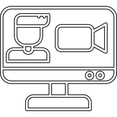 Mutfak aleti pişirme ikonu vektör illüstrasyon grafik tasarımı