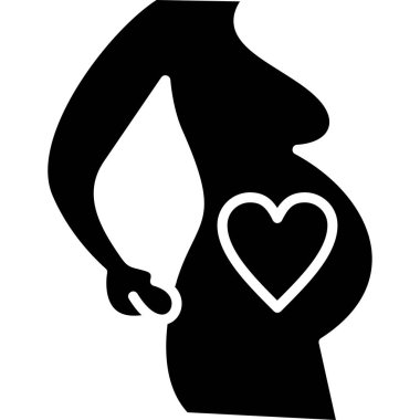 Anne ve bebek ikonu. vektör illüstrasyonu