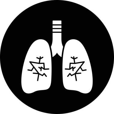 Bir akciğer simgesinin vektör çizimi