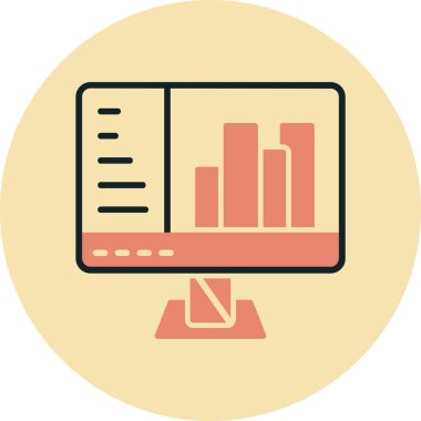 iş grafiği simgesi, vektör illüstrasyonu