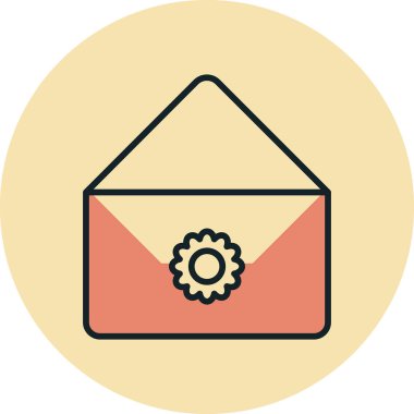 zarf e- posta simgesi vektör illüstrasyon tasarımı