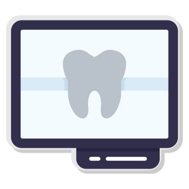 Diş sağlığı simgesi, vektör illüstrasyonu